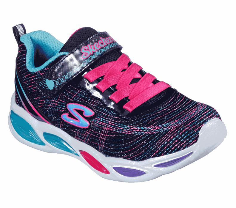 Skechers Flickor Marinblå/Olika Färger Sneakers - S Lights: Shimmer Beams - Sparkle Glitz - Sverige